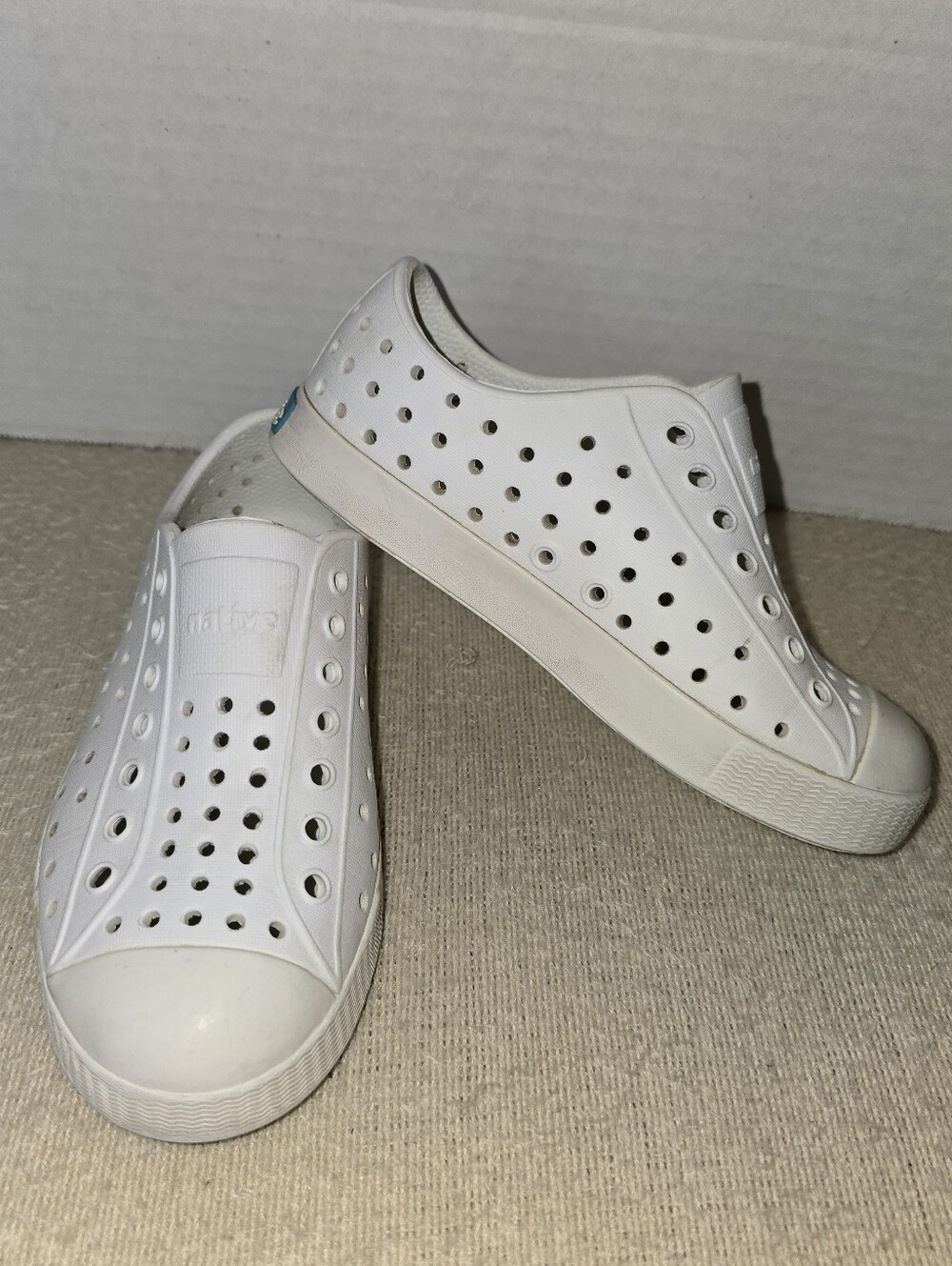 Native White Slip-On Perforated Sneakers size C12